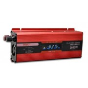 Инвертор (преобразователь) 12V-220V 2000W LCD дисплей